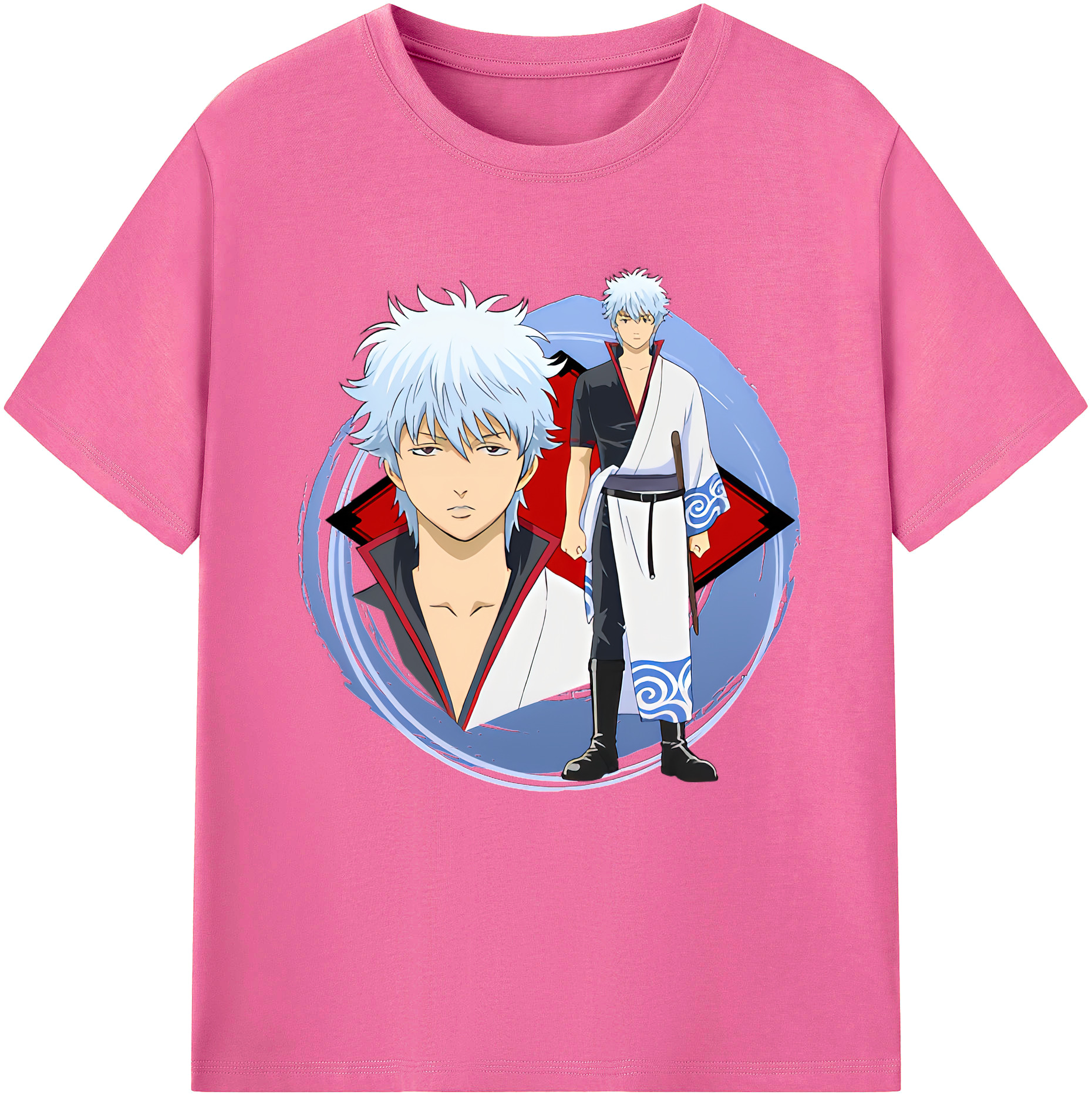 （画像用） ぎんたま 坂田銀時（さかたぎんとき） 神楽 志村新八（しむら しんぱち） GINTAMA Sakata Gintoki Kagura Shimura Shinpachi レディースカジュアルプリントTシャツ（綿100％）